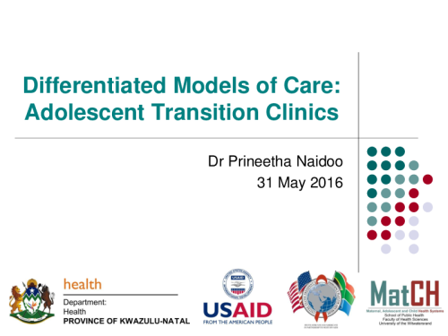 Adolescent Transition Clinics Presentation | Differentiated Service ...